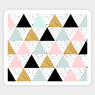 Geometric serendipity - Scandinavian blush and mint Sticker